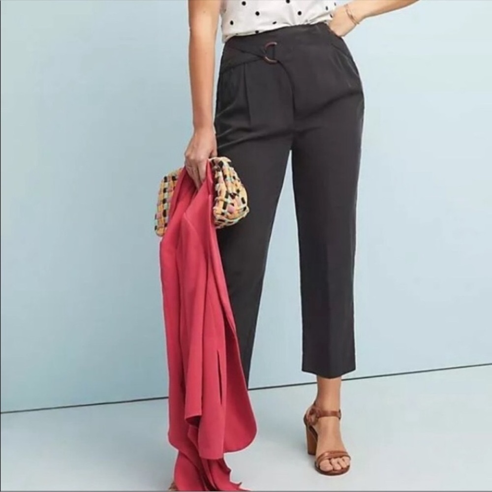 Anthropologie Cupro Wrap Pants Black Small